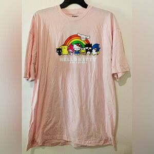 Hello Kitty and Friends 3 XL Men's Graphic Tees Pink